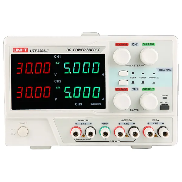 FUENTE D/ALIMENTACION DC LINEAL D/3 CANALES D/POTENCIA AJUSTABLE 335W 32V 5A MODO SERIE Y PARALELO