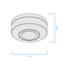 SENSOR DE MOV TECHO MACROLED AC220-240V 1200W MAX, 6M DE ALCANCE, 360º