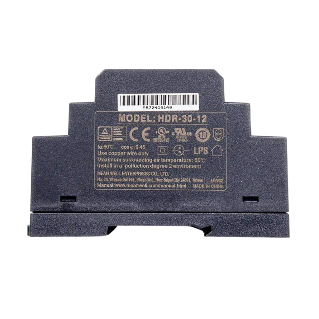 Fuente Riel DIN Ultra Slim 30W 12VDC 2.5A In 85-264VAC