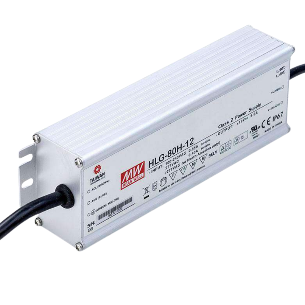 Fuente De Alimentacion LED 80W 12VDC 6.7A In 90-305VAC IP67 Constant Voltage