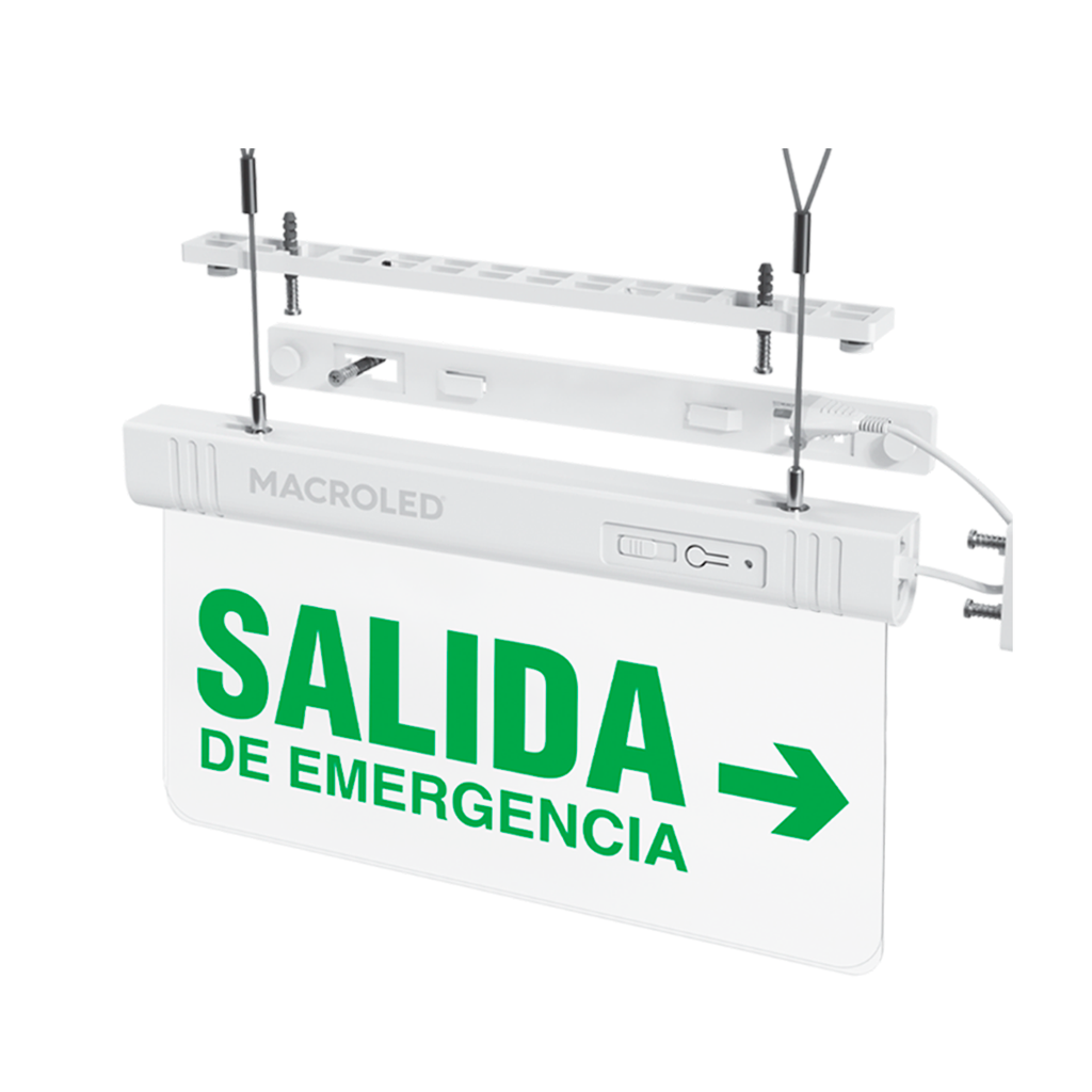 Cartel De Salida De Emergencia Luminoso-Pe- (Emergencia Derecha)