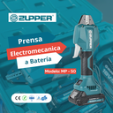 Prensa Terminal Inalámbrico + 2 Bat. Li-ion 18V 2Ah + 1 Cargador + 4 Matrices + 1 Maleta