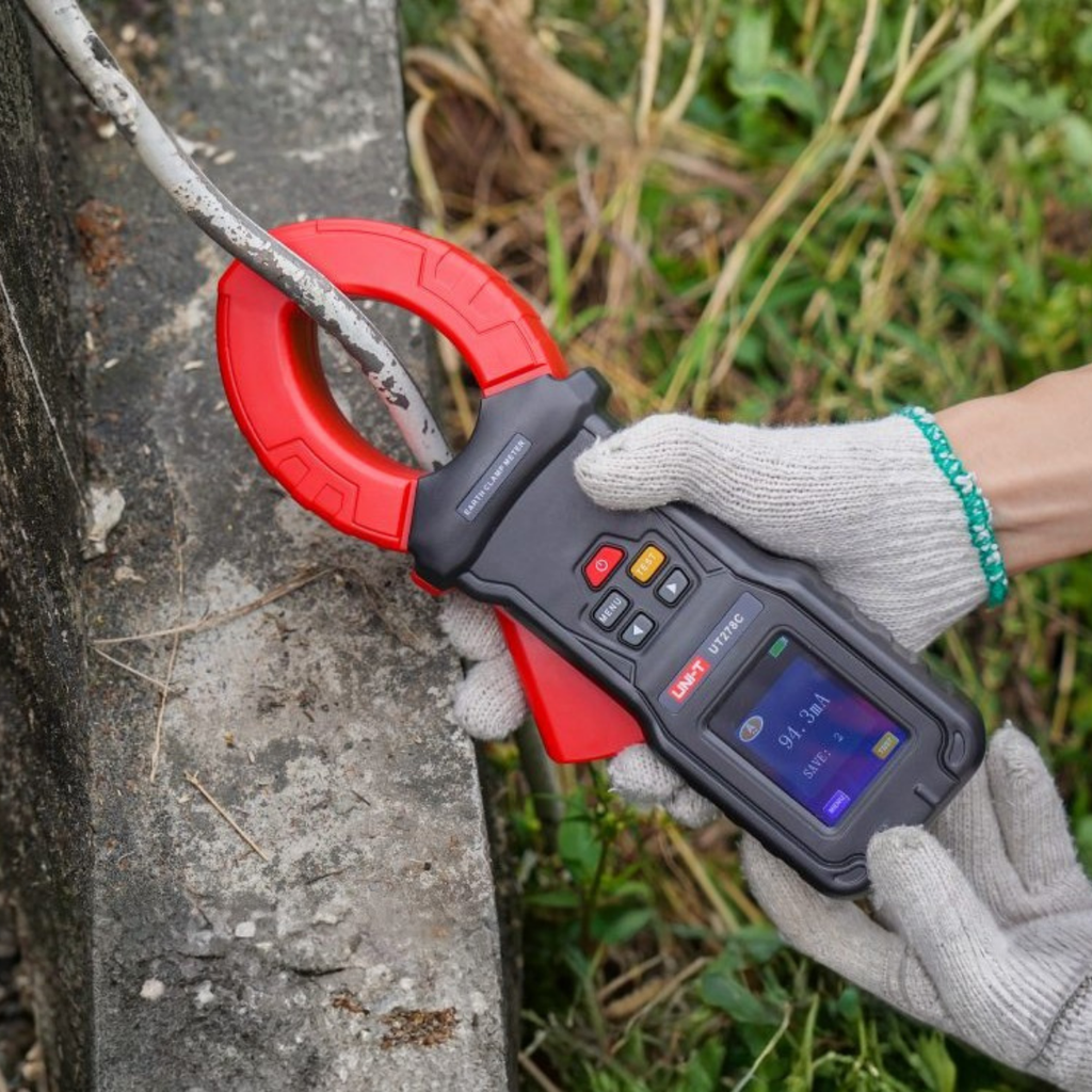 Pinza de Tierra Digital para Medición de Resistencia y Fuga