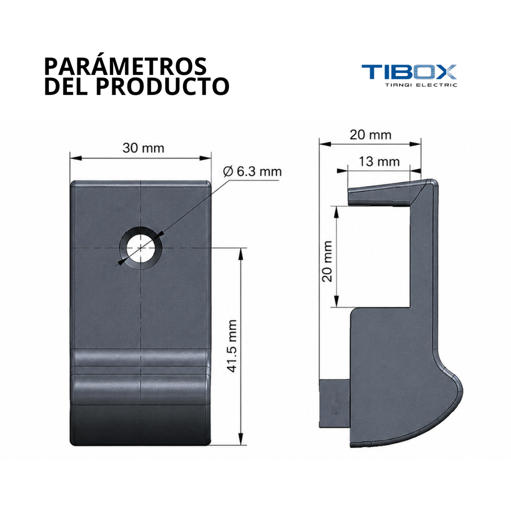 Soporte de Puerta ABS Negro para Alineación Ar9000