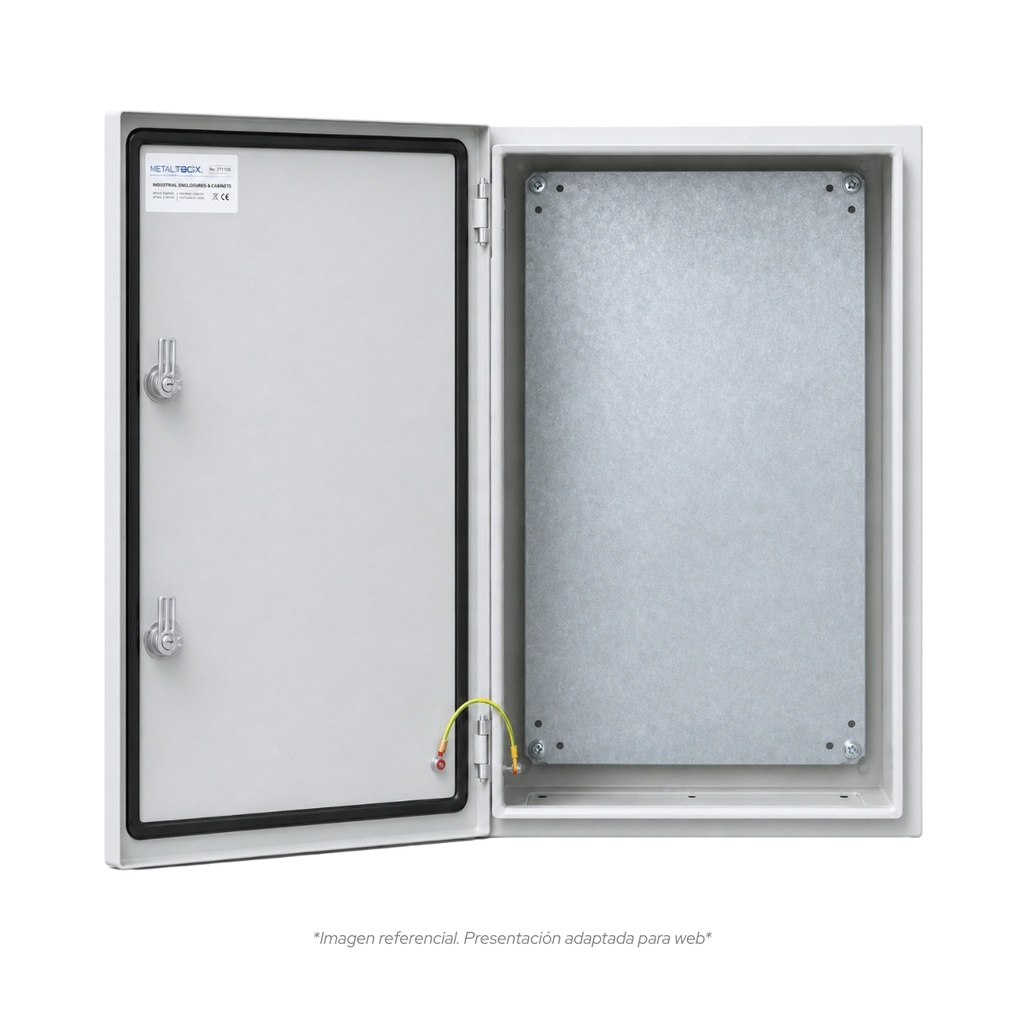 Tablero Metalico Para Adosar De 600X500X250 Mm C/Pb IP66 Ral7035
