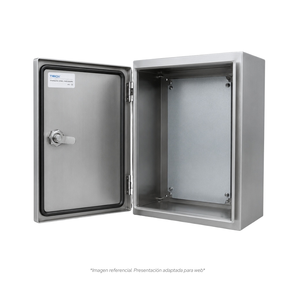 Tablero De acero inoxidable Para Adosar De 600X400X200 Mm C/Pb IP66