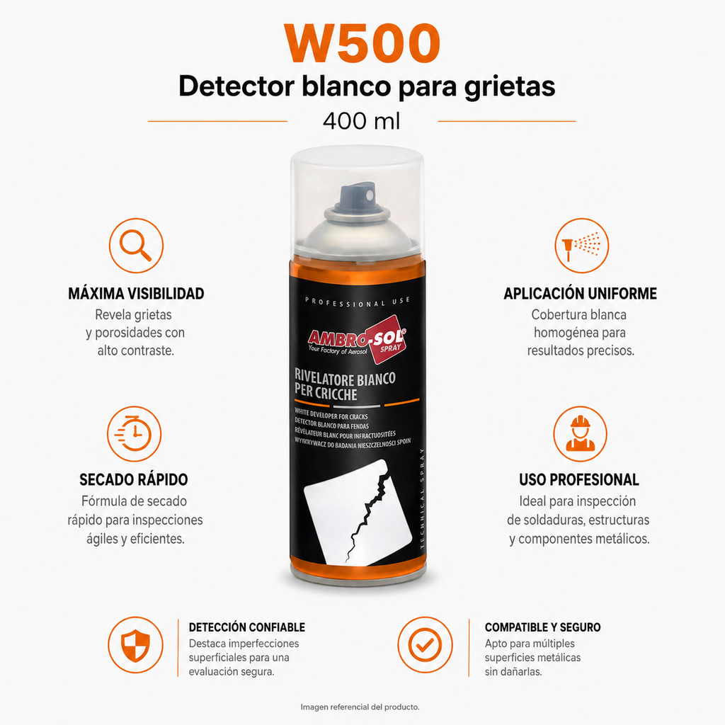 Detector Blanco Para Grietas 400 Ml