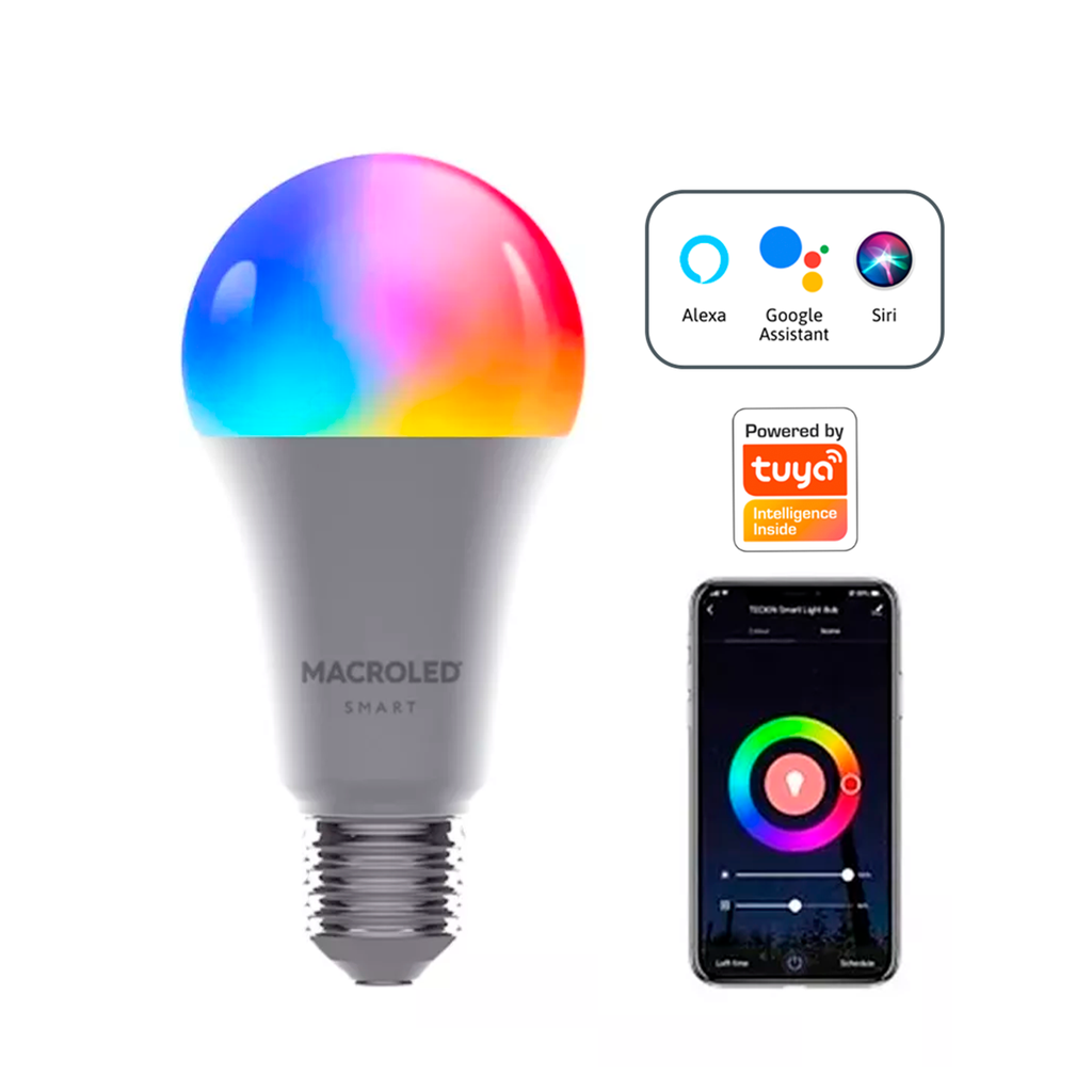 Foco Led Smart A60 12W E27 100-240Vac Wifi+Bluetooth Rgb+Blancos