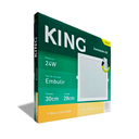 PANEL FLAT CUADRADO KING 24W AC100-240V CALIDO 3000K