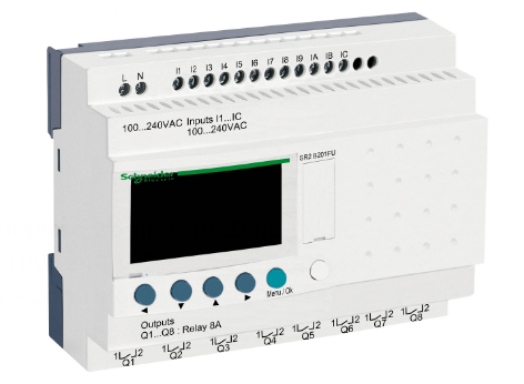 Rele Inteligente 12E/8A 100-240Vac C/Reloj Zelio Logic 