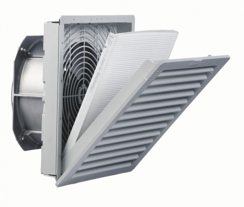 Ventilador C/ Rejilla Y Filtro Para  Tablero 707M3/H 324 X 324Mm Ral7035