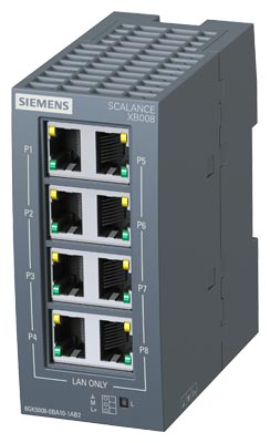 Scalance Xb008 Switch Ethernet Industrial 10/100 Mbits/S; Diagnostico Led, Ip20, 24 V Ac/Dc  8 Puertos 10/100 Mbit/S Rj45