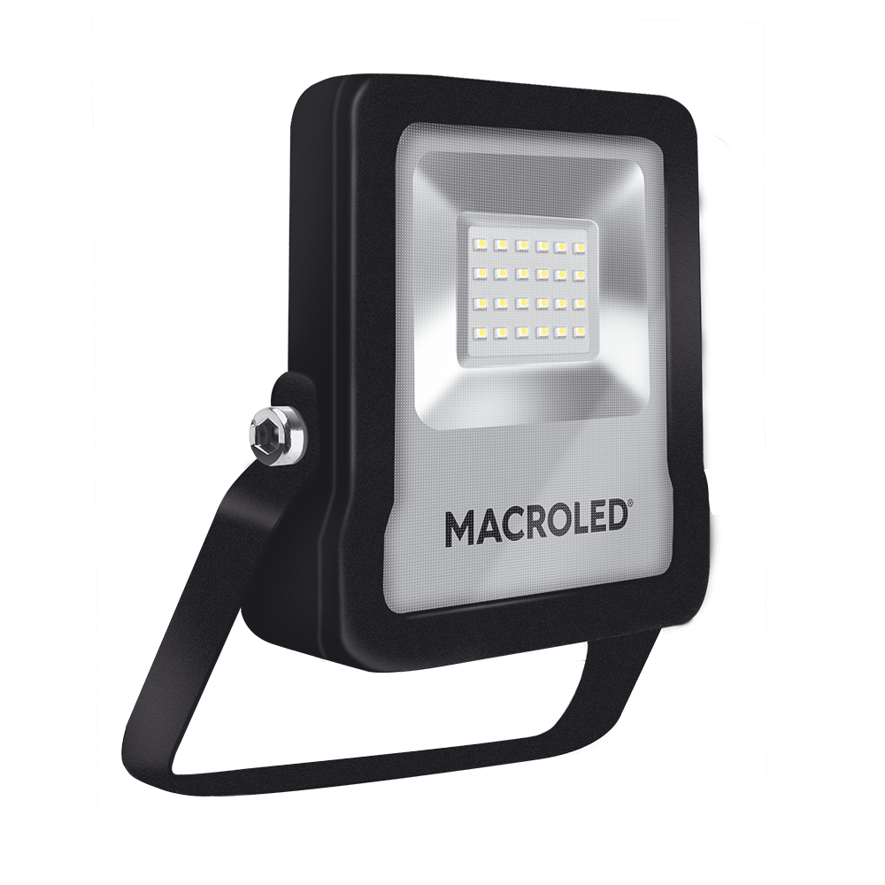 REFLECTOR LED NEGRO PRO 30W 100-240VAC LUZ FRÍA  6500K IK08 IP65