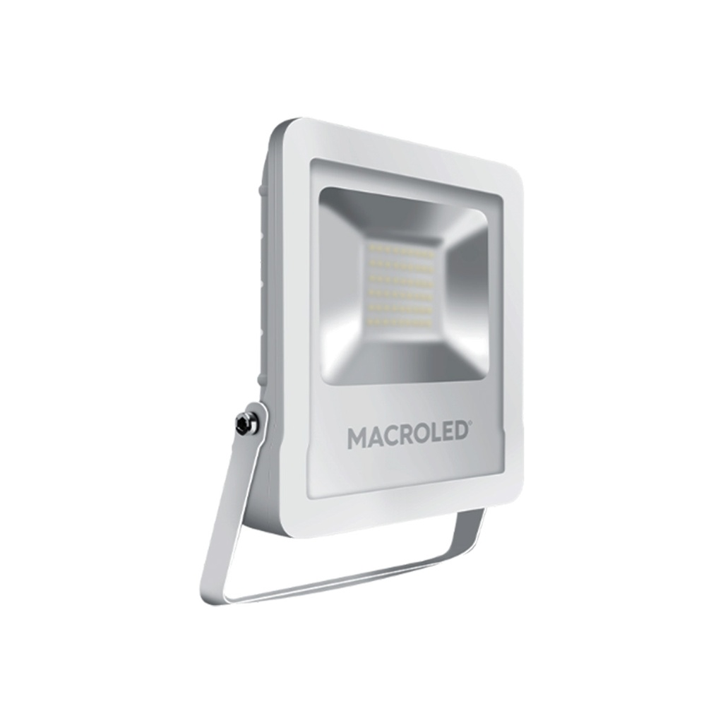 REFLECTOR LED BLANCO PRO 30W 100-240VAC LUZ FRÍA  6500K IK08 IP65
