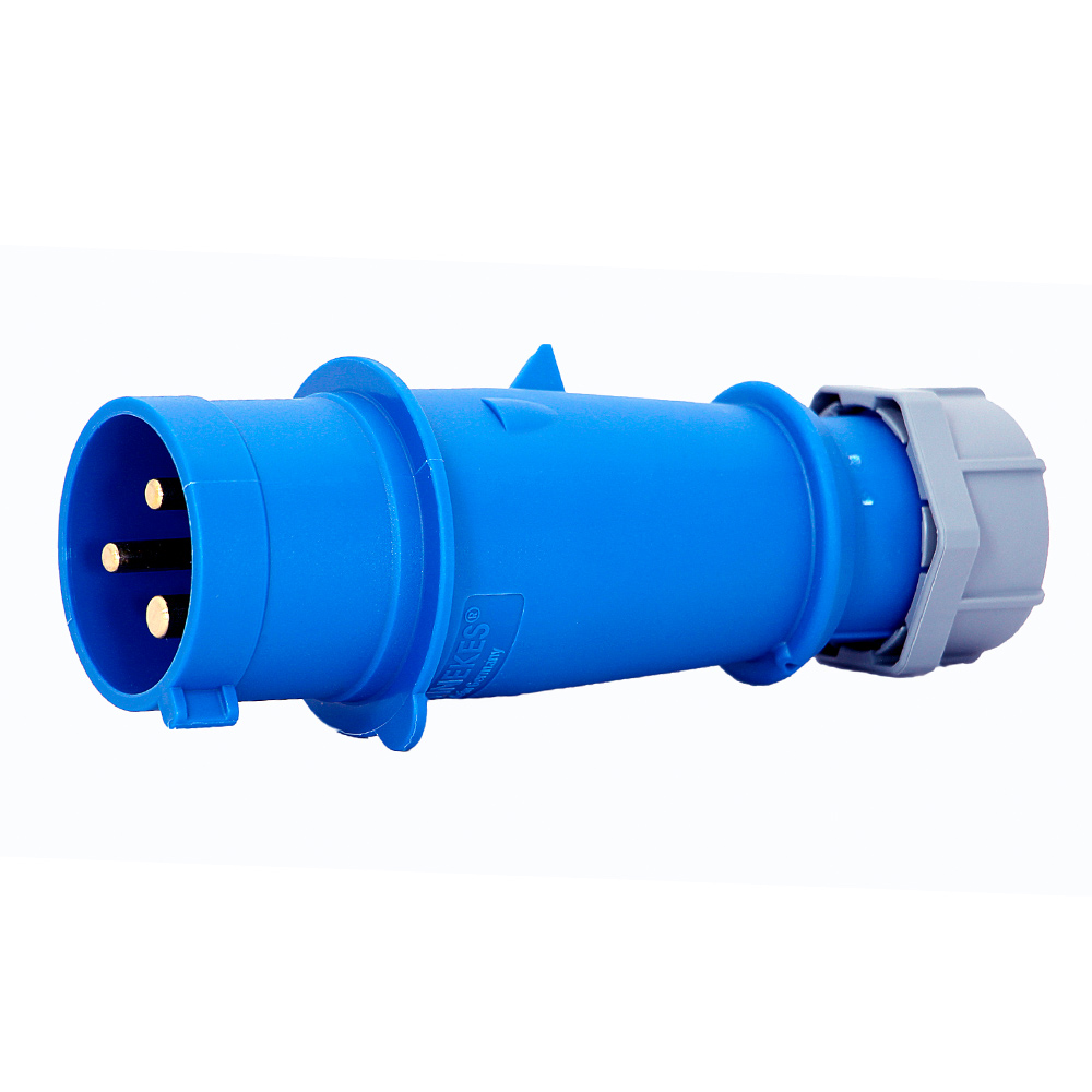 Enchufe 32Amp 2P+T 250V Azul 6H Ip44 