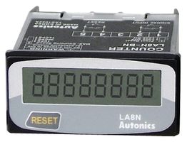 Contador Digital LCD 8 dígitos, Batería Integrada, Conteo Ascendente, 48x24x58mm, IP66