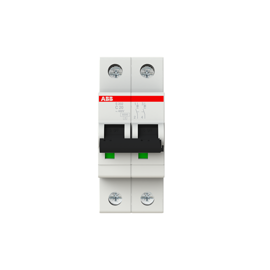 INT. AUT. TERMOMAGNETICO P/RIEL 2P 20A 230VAC 20 KA CURVA C