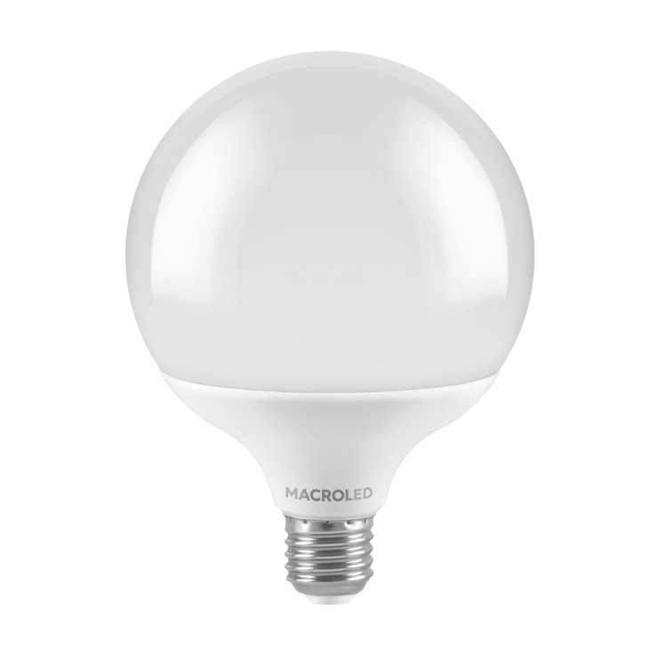 BULBO G120 MACROLED 18W E27 AC180-240V CALIDO 2700K