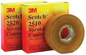 CINTA AISLANTE CAMBRIC SCOTCH 2510 3/4&quot;X 18MTS AMARILLA S/ADHES.