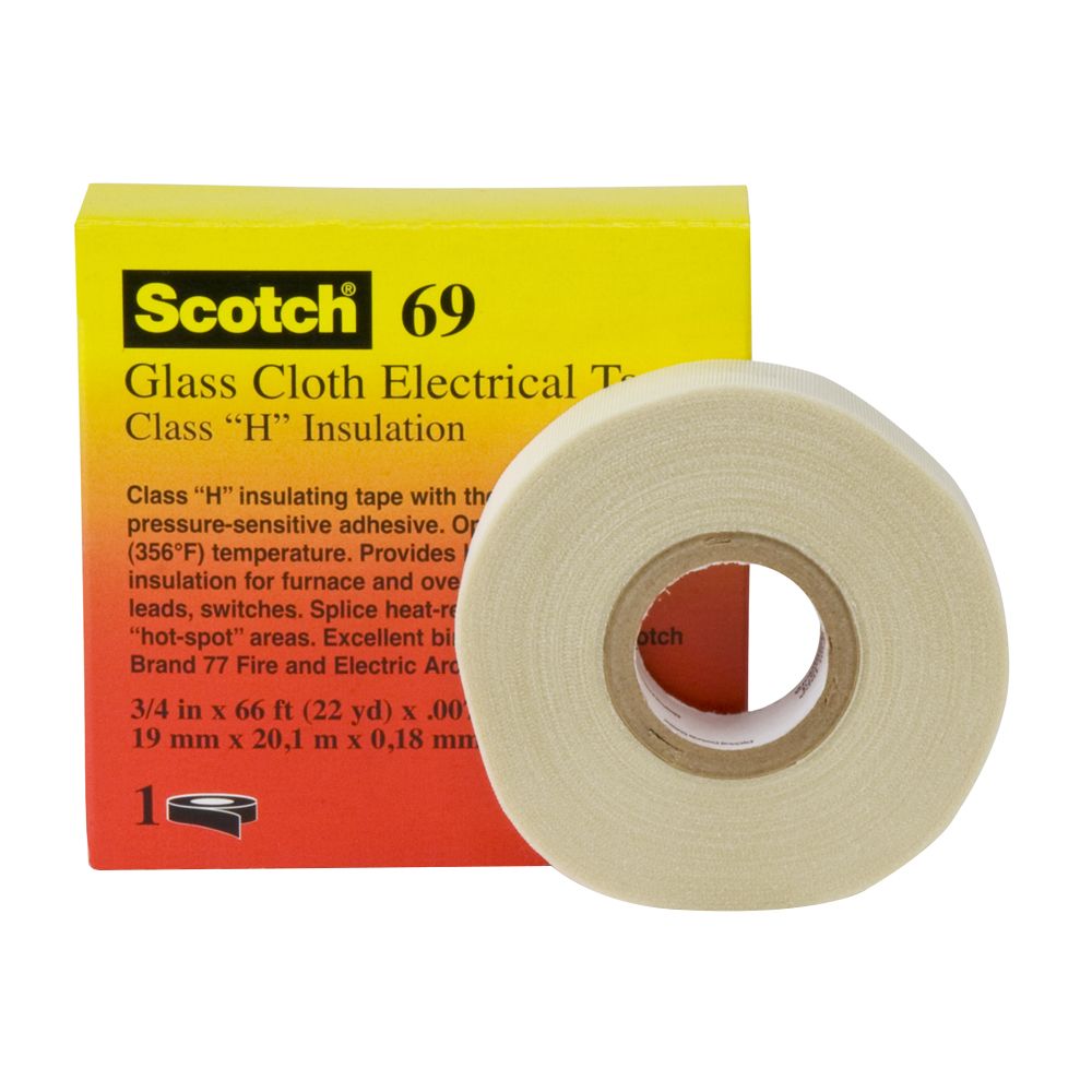 CINTA ADHESIVA SCOTCH 69 FIBRA VIDRIO BLANCO 3/4&quot;X 20MTS