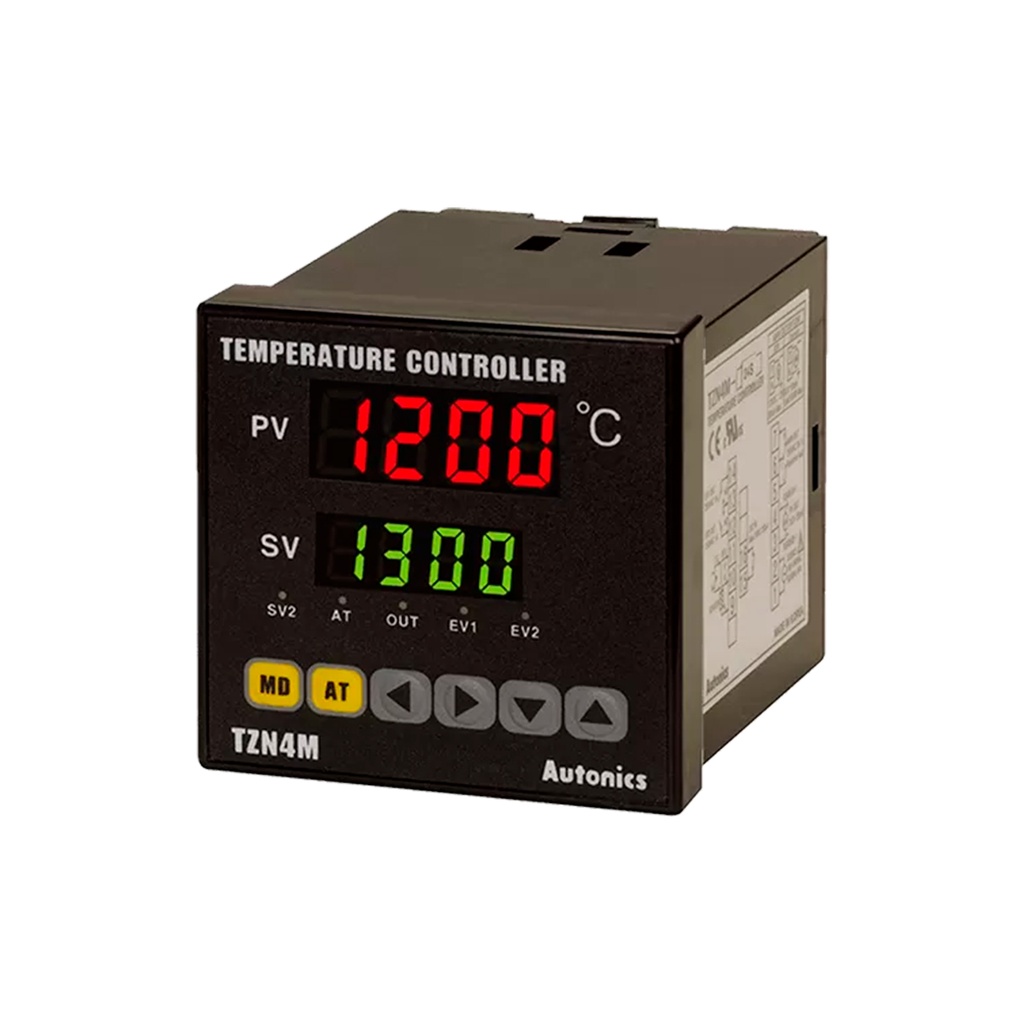 CONTROLADOR DE TEMPERATURA DIGITAL 72X72MM, 2 DISPLAY, 4DIG, OUT: 4-20MA, 1 ALARMA, 100-240VAC