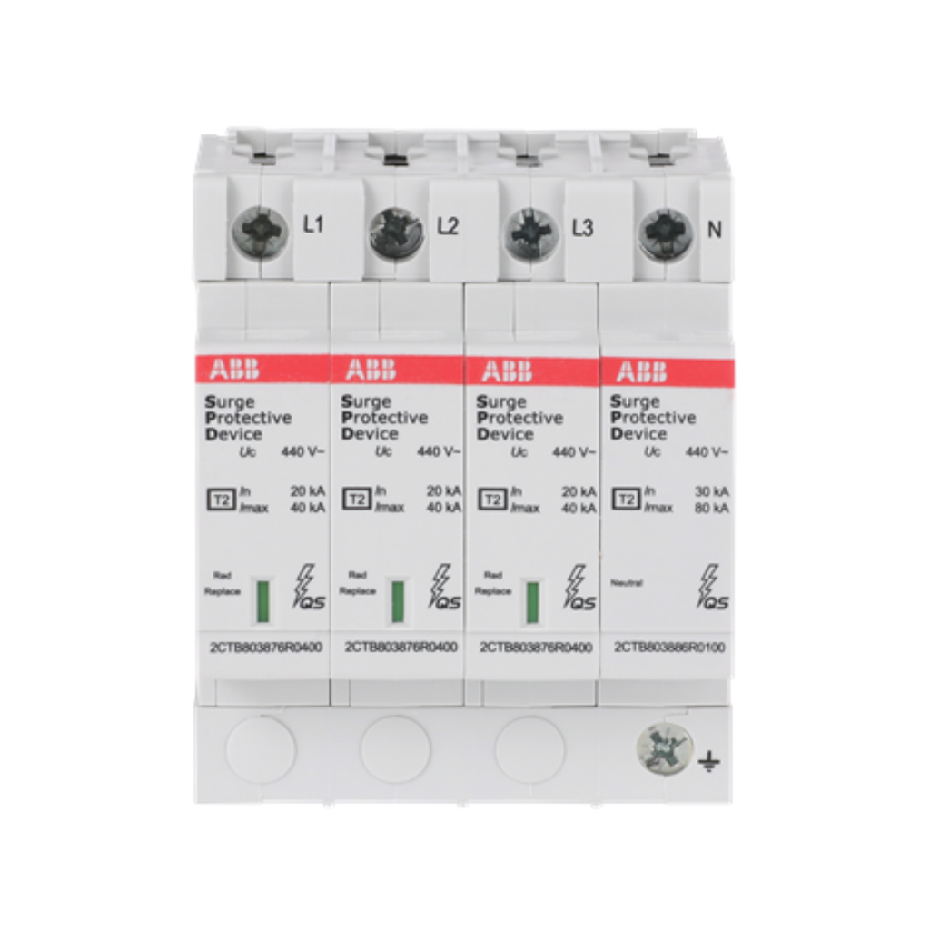 Supresor De Sobretension, Corriente Max. De Descarga 40Ka, Uc 440V, 3P+N (Tt, Tn-S)