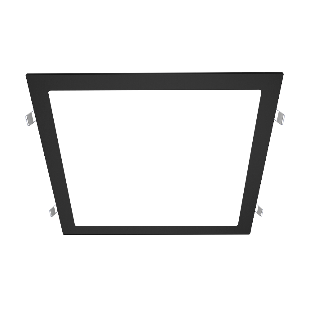 DOWNLIGHT LED NEGRO CUADRADO EMPOTRABLE 24W 85-265VAC LUZ CÁLIDA 3000K