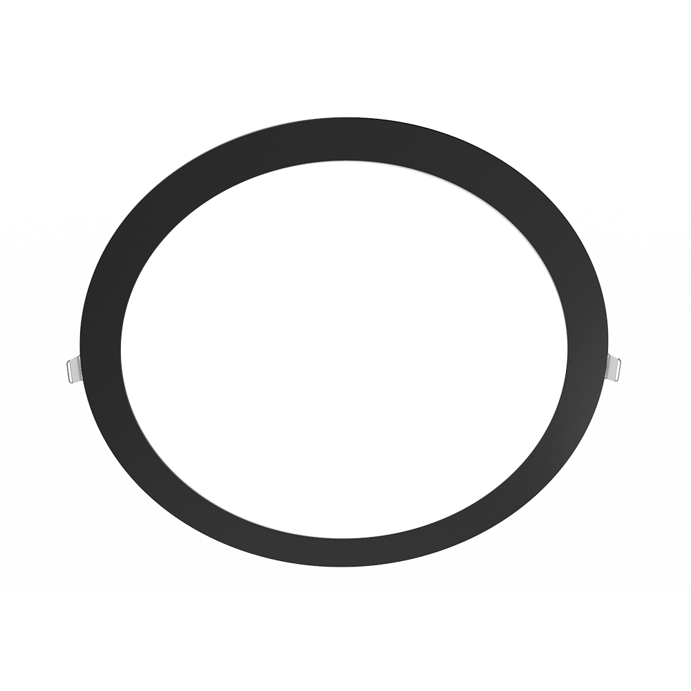 PANEL FLAT CIRCULAR NEGRO MACROLED 24W AC85-265V FRIO 6000K