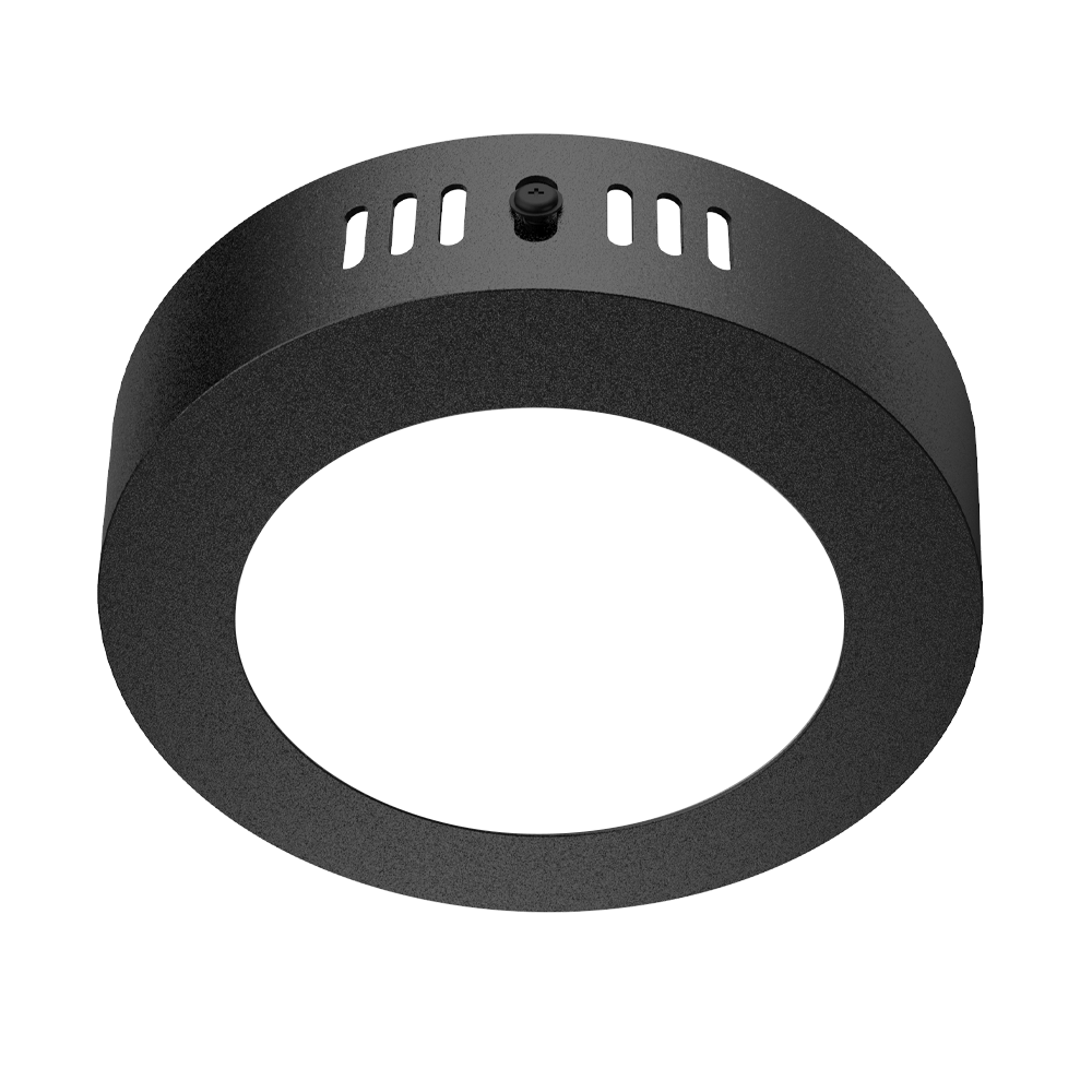 PANEL PLAFON CIRCULAR NEGRO MACROLED 6W AC85-265V CALIDO 3000K