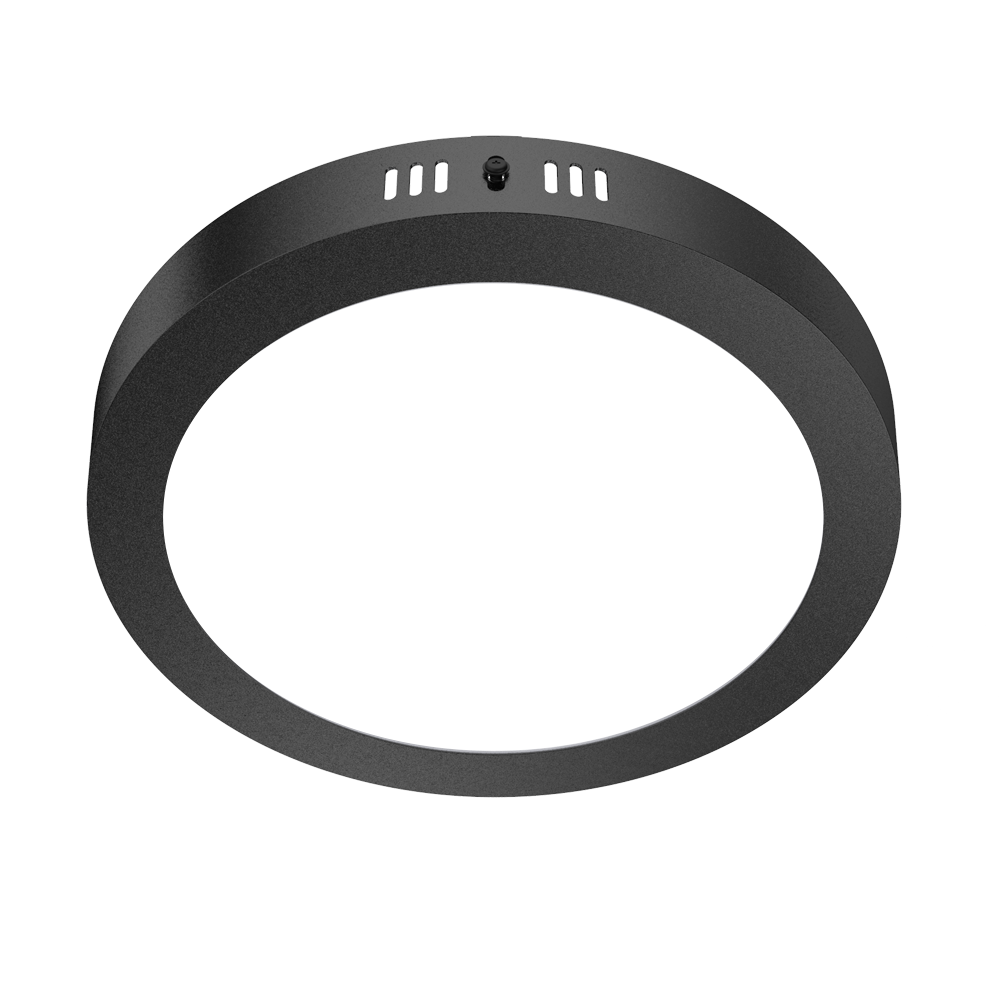 PANEL PLAFON CIRCULAR NEGRO MACROLED 18W AC85-265V CALIDO 3000K