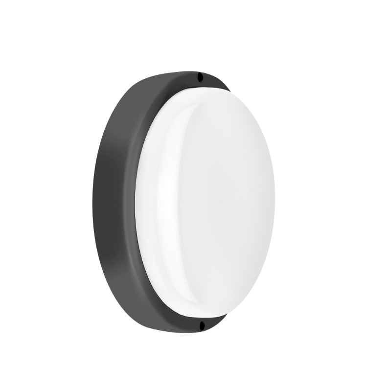 TORTUGA MACROLED REDONDA MARCO NEGRO 18W - IP54 - AC100-265V - FP:0,9 - 1620 lm - BLANCO CALIDO