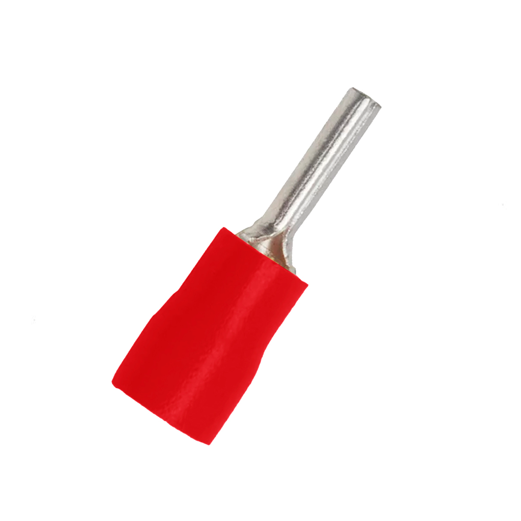 Terminal Tipo Pin Aislado – 22-16 AWG (0.5-1.5mm²) Rojo (100 und)