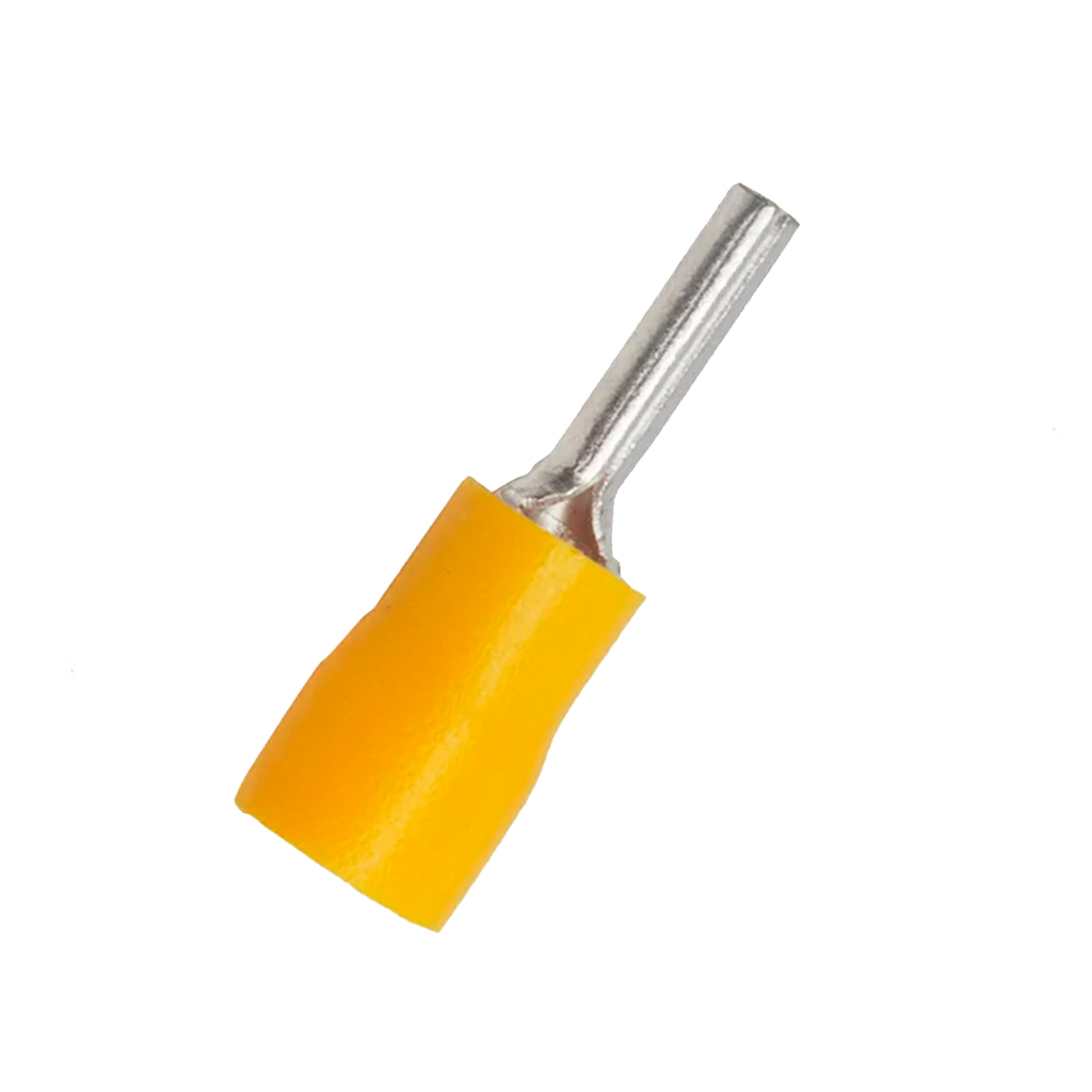 Terminal Tipo Pin Aislado – 12-10 AWG (4-6mm²) Amarillo (100 und)