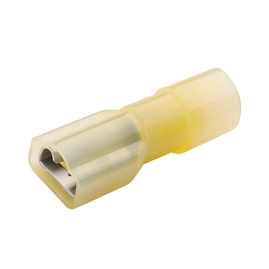 Terminal Hembra Nylon Aislado – 10-12 AWG Amarillo (100 und)