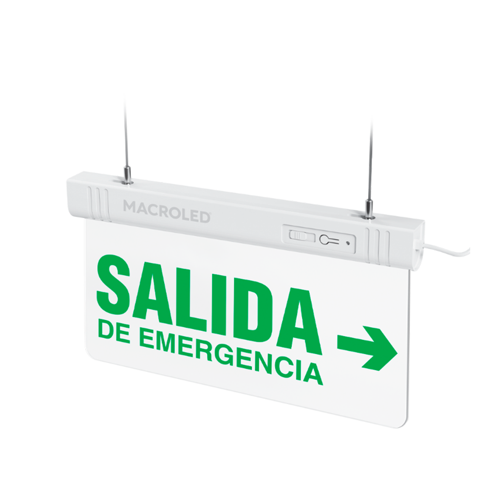 Cartel De Salida De Emergencia Luminoso-Pe- (Emergencia Derecha)