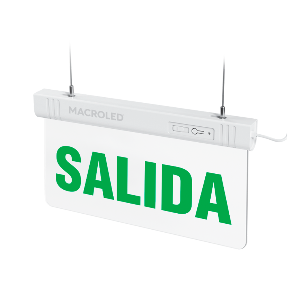 LETRERO LED AUTON. 3HORAS-1W DE SALIDA DE EMERGENCIA LUMINOSO-PE- (SALIDA)