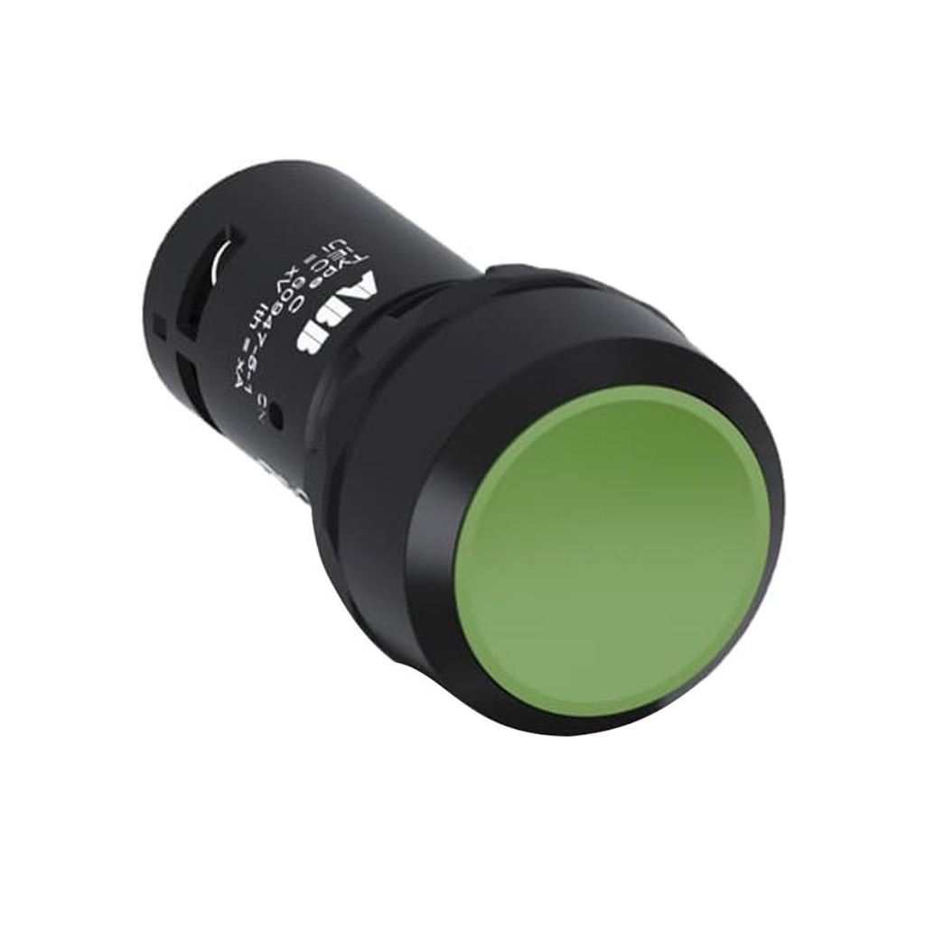 PULSADOR COMPACTO VERDE PLAST NA 22MM 5A/CP1-10G-10