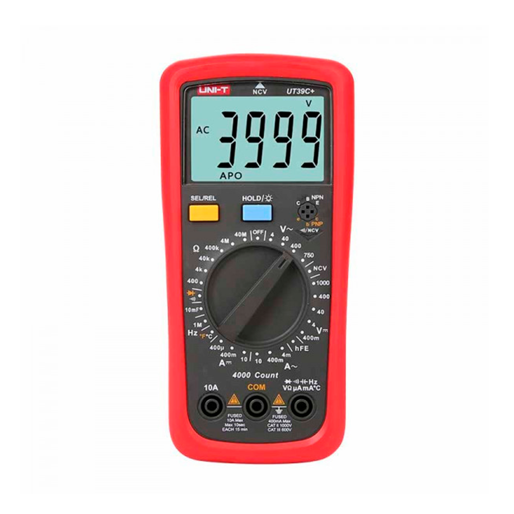 Multimetro Digital True RMS, Temperatura, Capacitancia, Voltaje Hasta 600 V