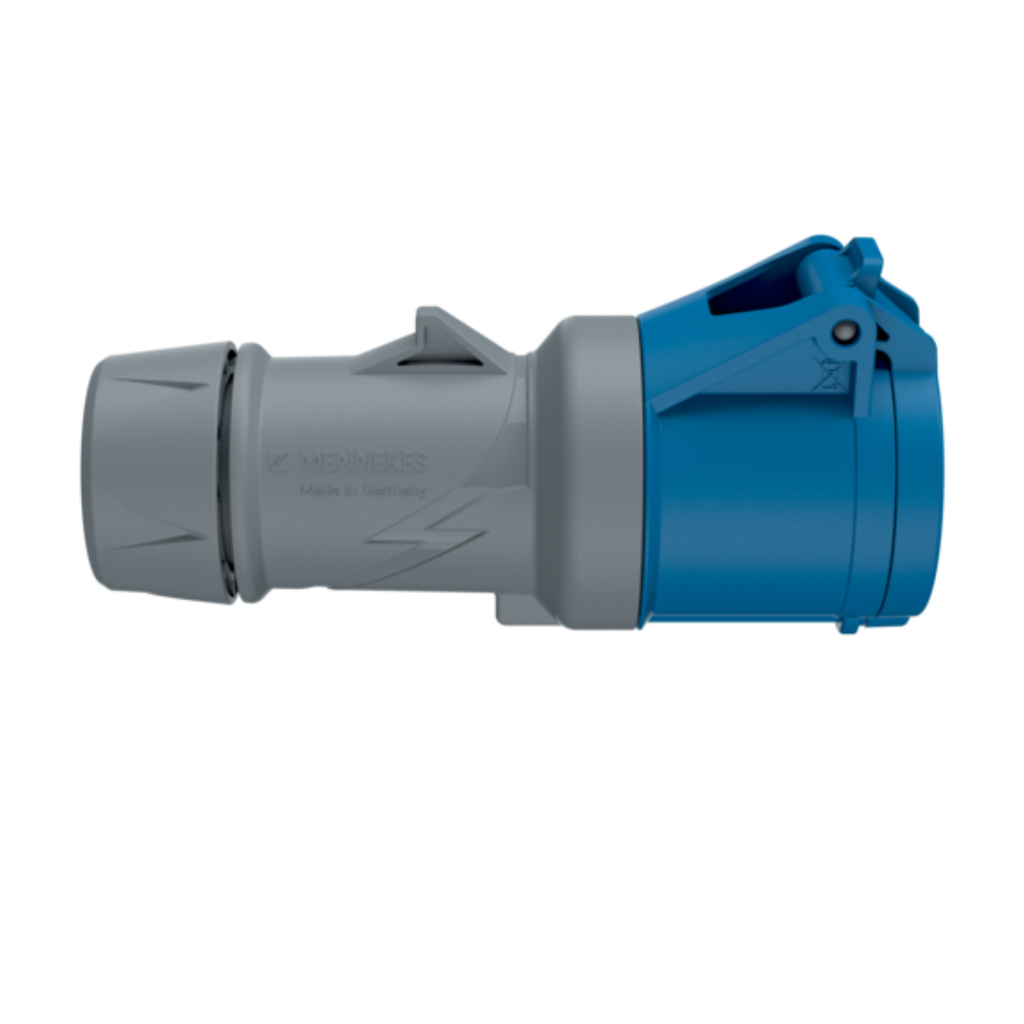 TOMA AEREO 16AMP 2P+T 250V AZUL 6H IP44 (2 CUERPOS) EX 510 MENNEKES