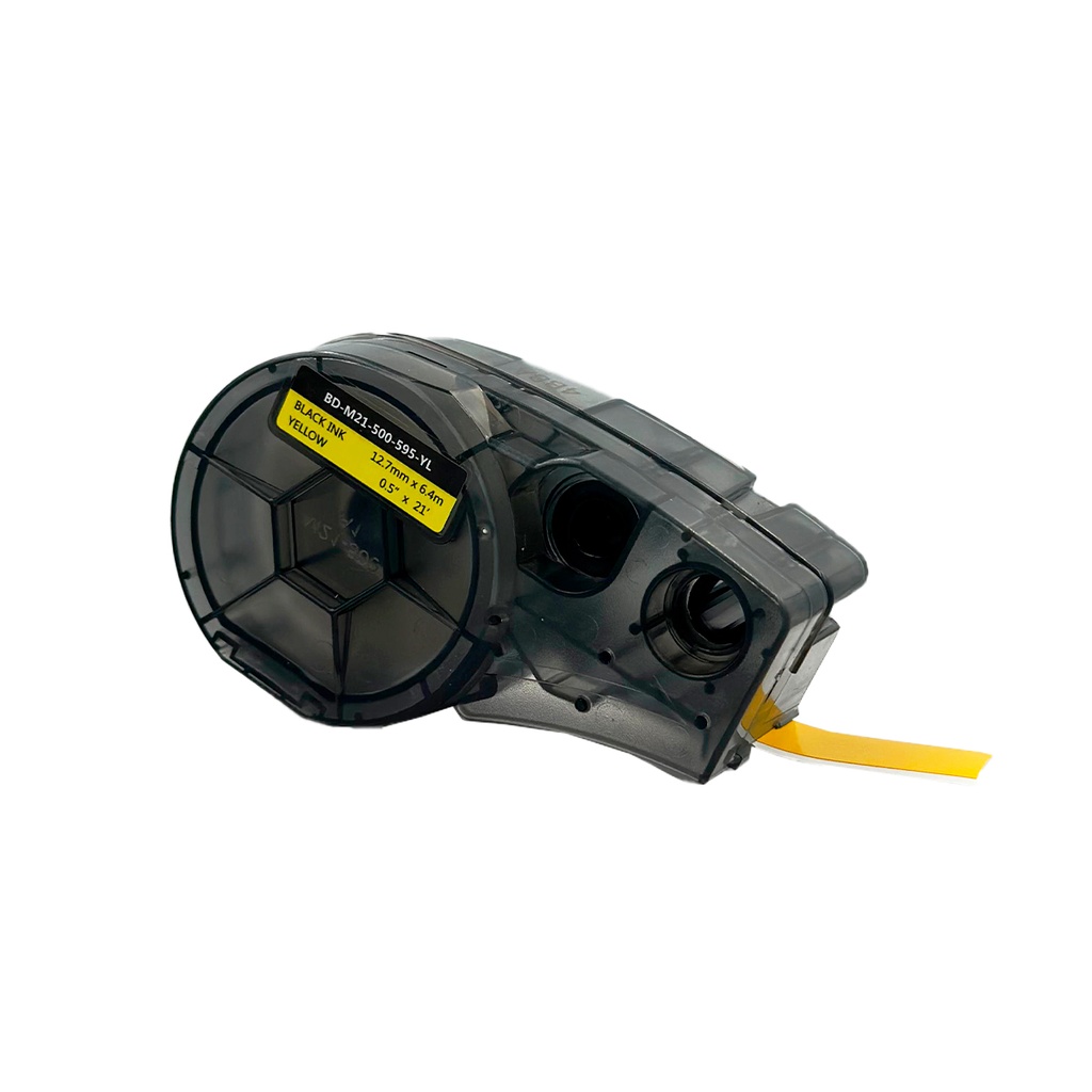 Cinta para Rotulador Brady 12.7 mm x 6.4 m - Color Amarillo (Compatible con BMP21-PLUS / BMP21-LAB)