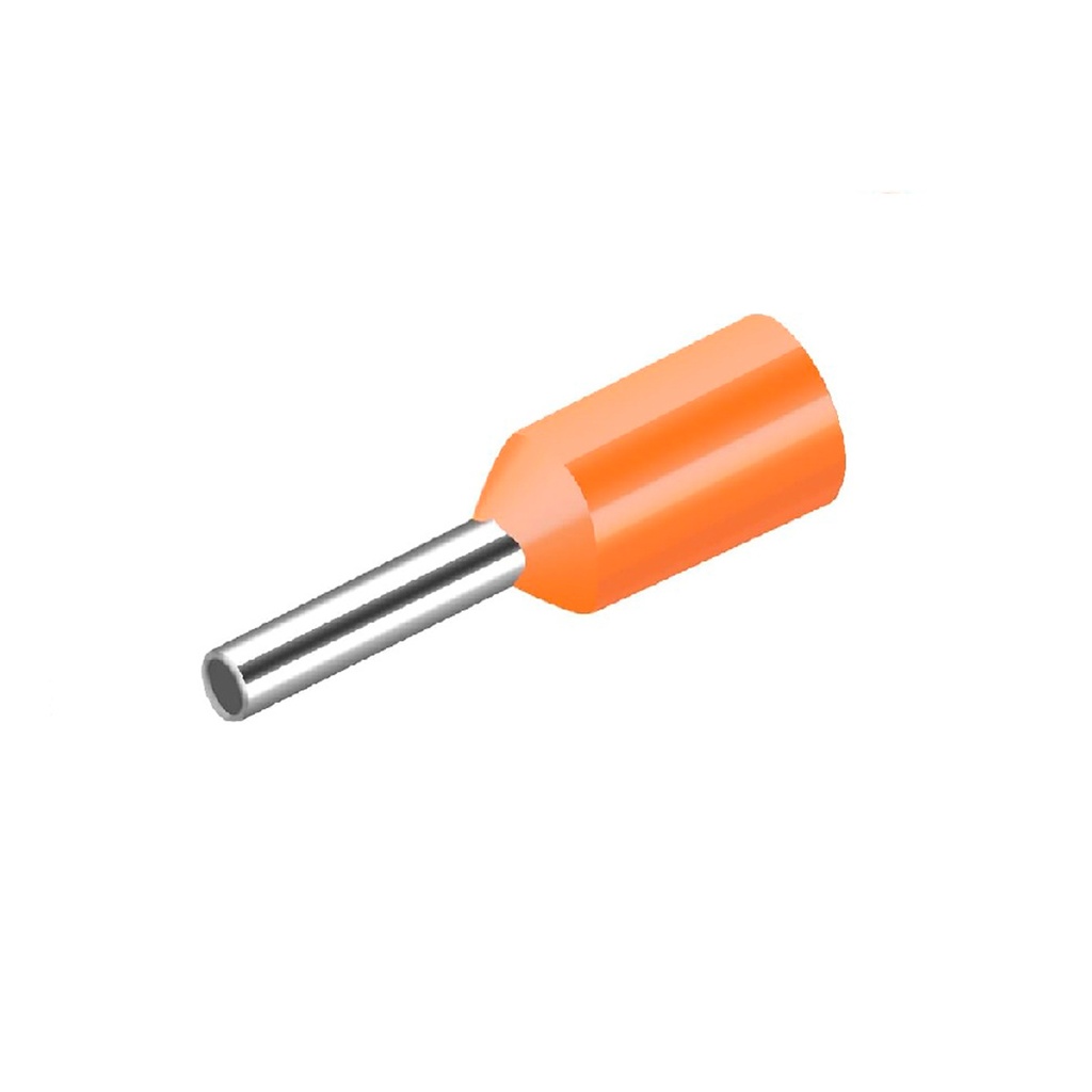 Terminal Sobremoldeado Simple – 22 AWG (0.5mm²) Blanco (100 und)