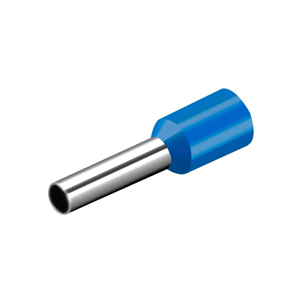 Terminal Sobremoldeado Simple 14Awg Azul 100Und