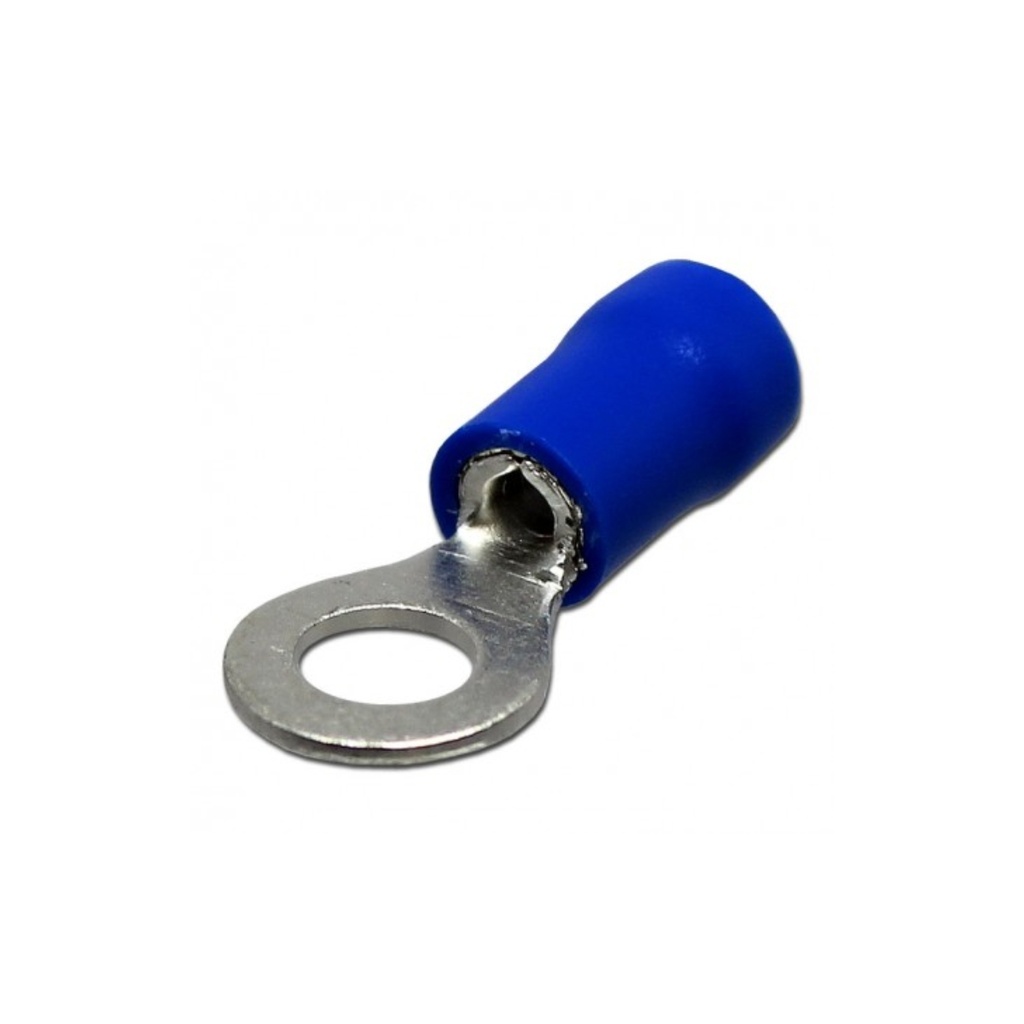 Terminal Ojal Aislado Ø 3/8" (10mm) – 16-14 AWG (1.5-2.5mm²) Azul (100 und)