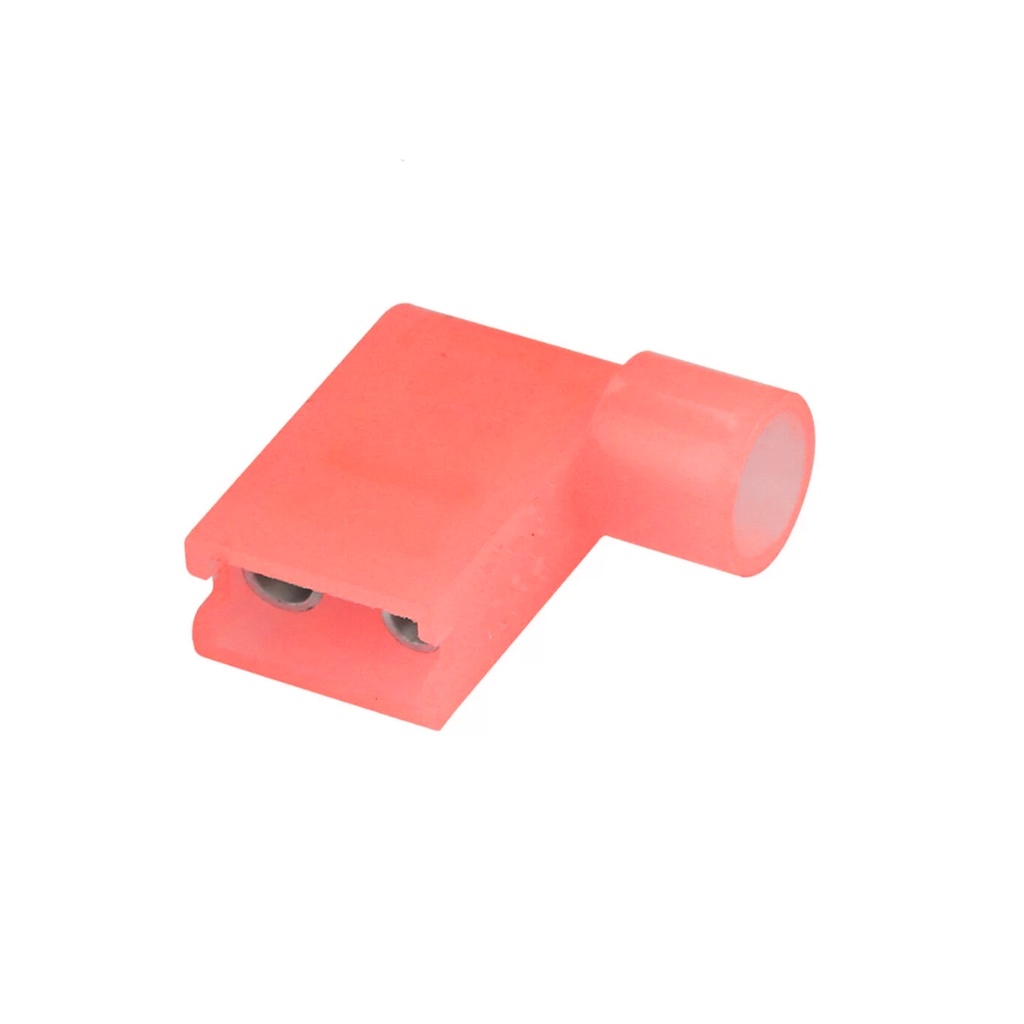 Terminal Hembra Nylon Aislado Tipo Bandera – 22-16 AWG (0.5-1.5mm²) Rojo (100 und)