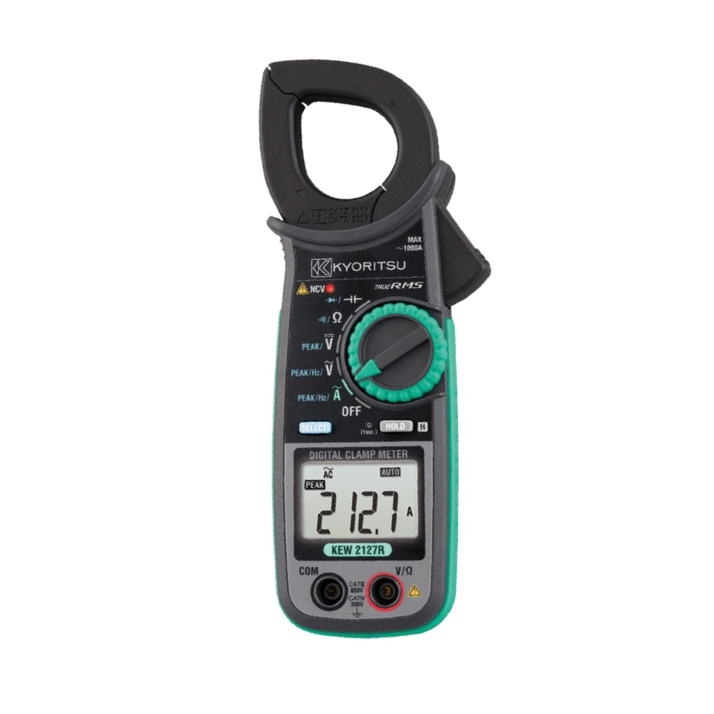Pinza amperimétrica 1KA-AC, 600V-AC/DC, 40MΩ, continuidad, capacitancia, diodo, Hz, Ø33mm CAT IV 300V TRMS
