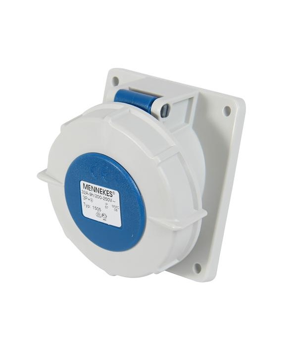 Toma Empotrable 32Amp 3P+T 250V Azul 9H  Ip67