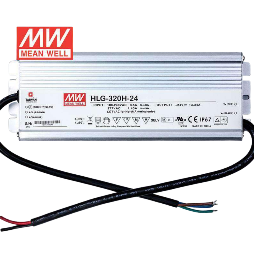 Fuente De Alimentacion LED 320W 24VDC 13.3A In 90-305VAC IP67 Constant Voltage