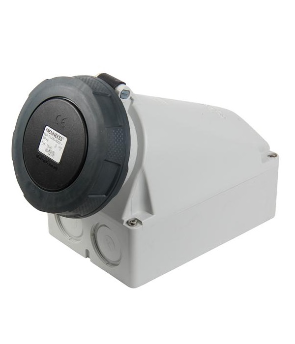 Toma Visible 63Amp 3P+T 500V Negro 7H  Ip67