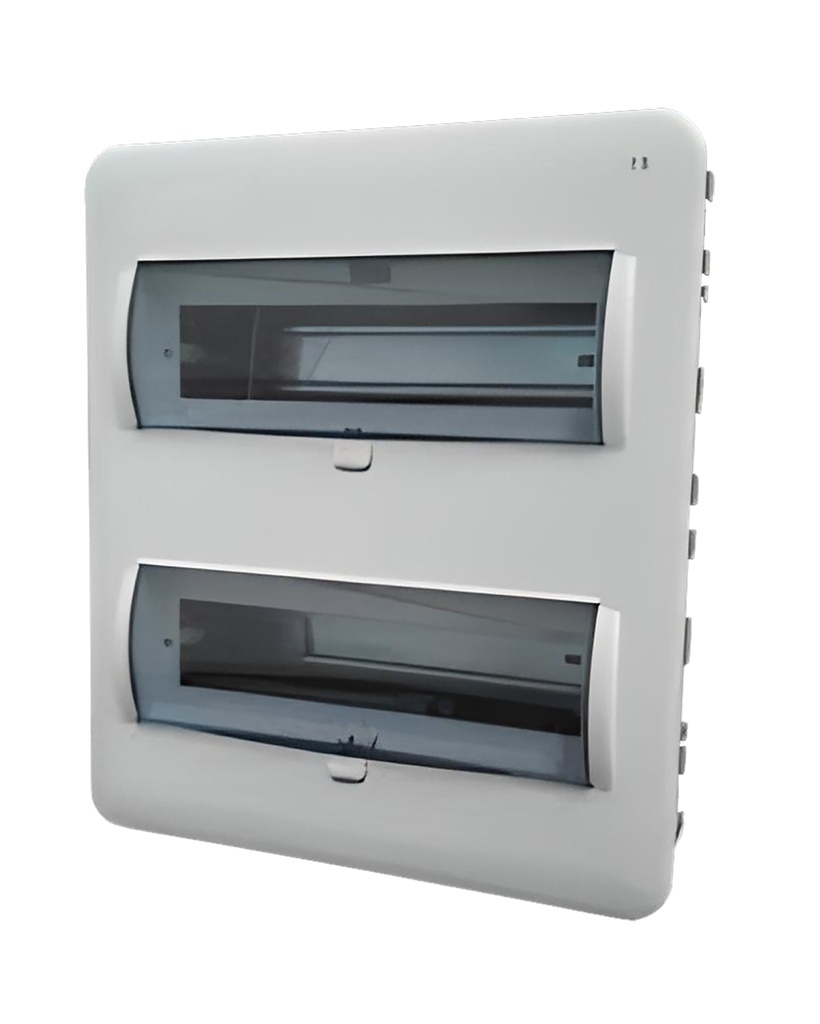 Tablero plástico empotrable c/puerta fumé 20 (2x10) polos s/tierra IP30