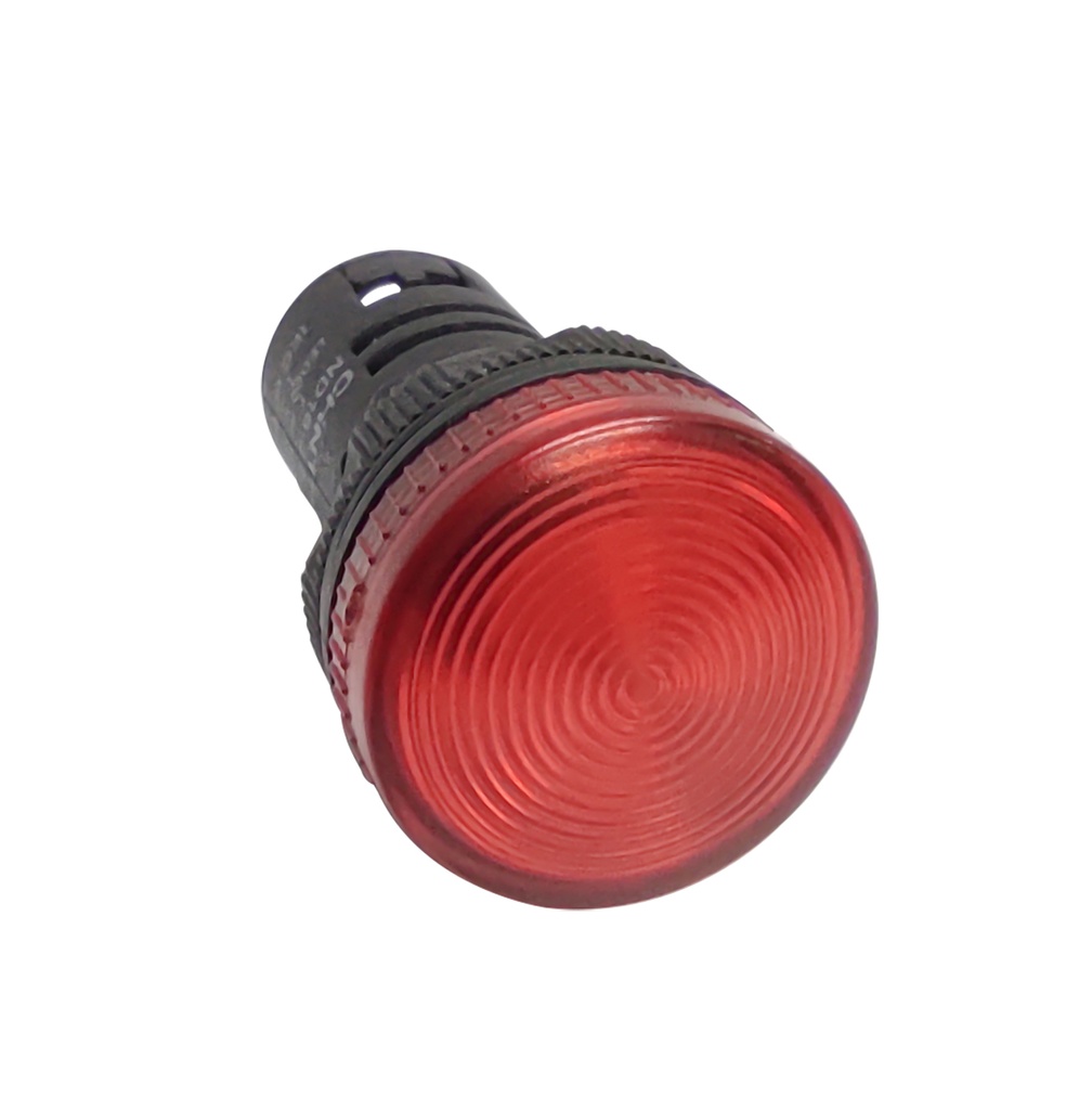 Piloto De Señalizacion Pvc Rojo, Ø22Mm, Voltaje 220V